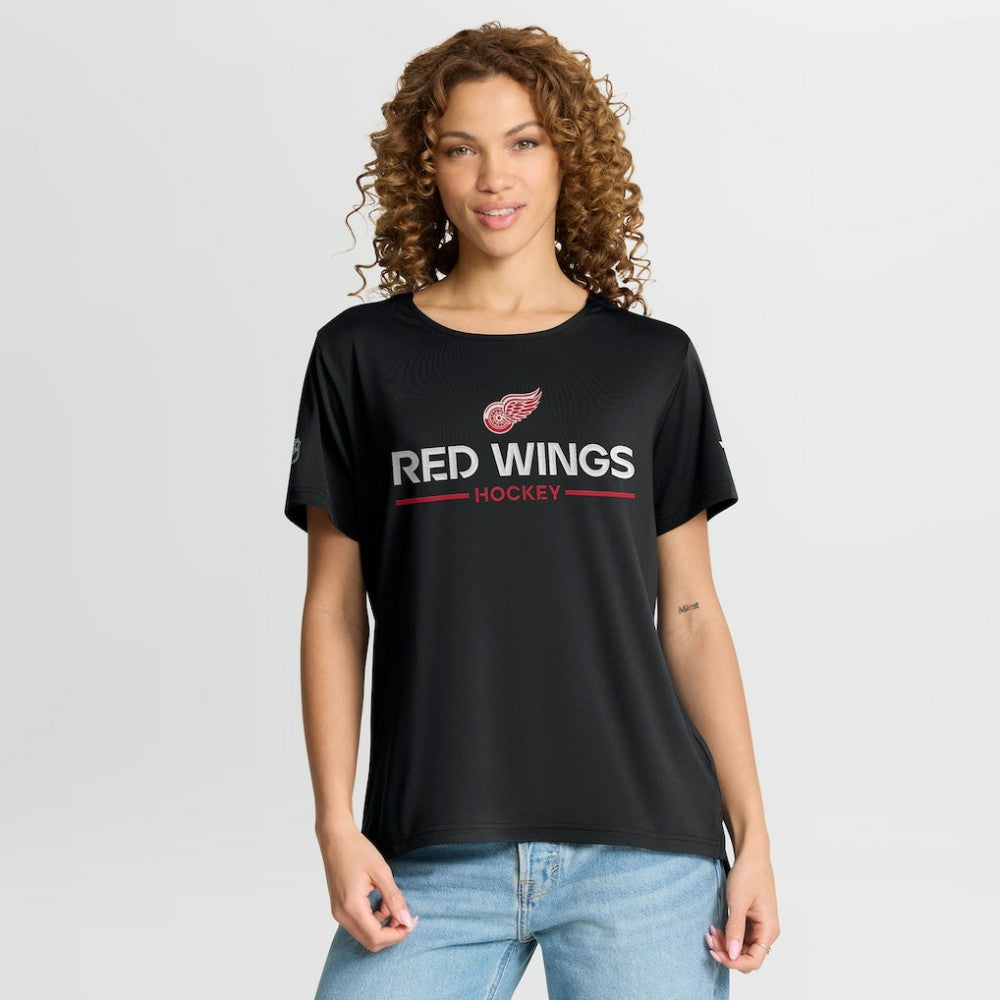Detroit Red Wings - Fanatics Women's Authentic Pro Rink Tech T-Shirt Black