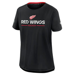 Detroit Red Wings - Fanatics Women's Authentic Pro Rink Tech T-Shirt Black