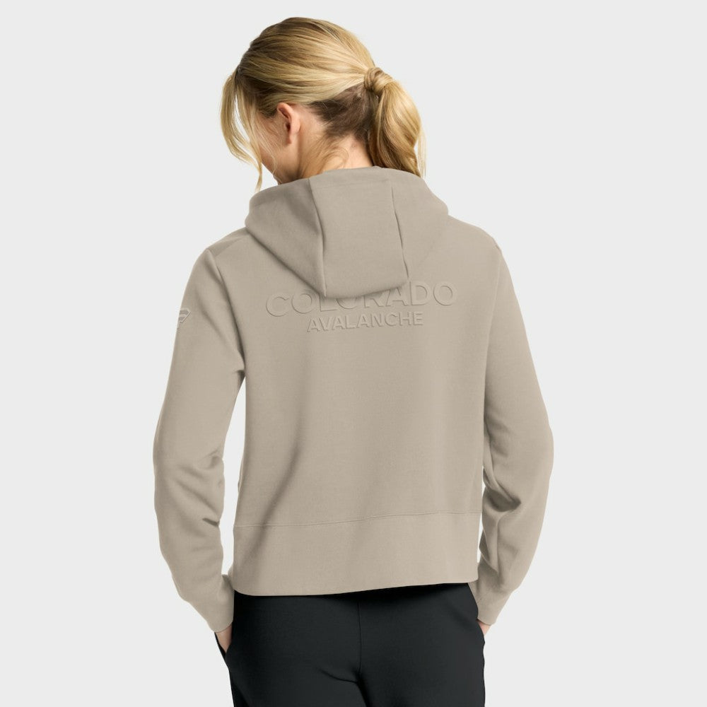 Colorado Avalanche - Fanatics Women's Authentic Pro Road Tri-Blend Quarter-Zip Hoodie Tan
