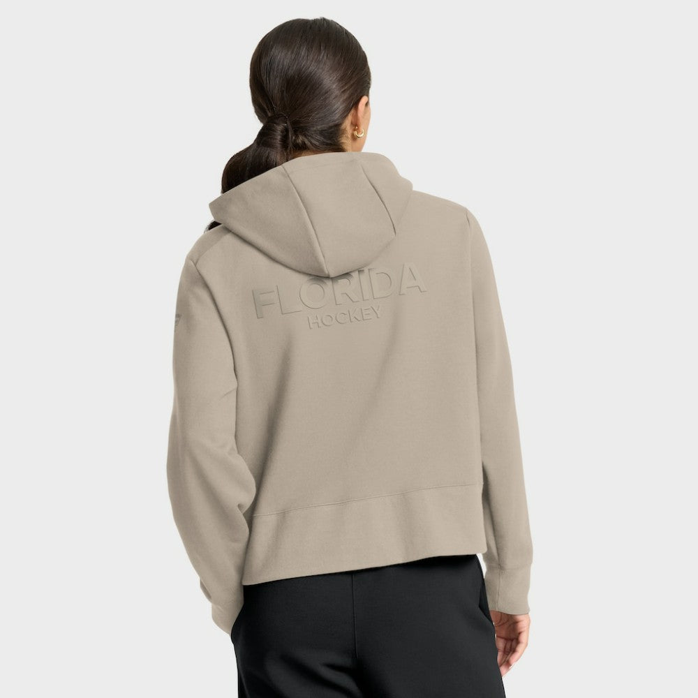 Florida Panthers - Fanatics Women's Authentic Pro Road Tri-Blend Quarter-Zip Hoodie Tan