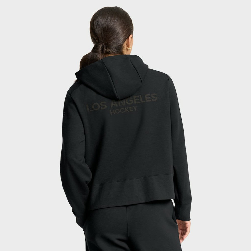 Los Angeles Kings - Fanatics Women's Authentic Pro Road Tri-Blend Quarter-Zip Hoodie Black