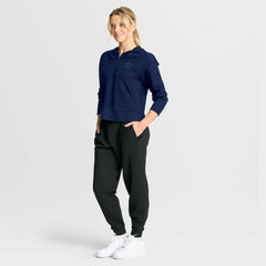 Toronto Maple Leafs - Fanatics Women's Authentic Pro Road Tri-Blend Quarter-Zip Hoodie Navy