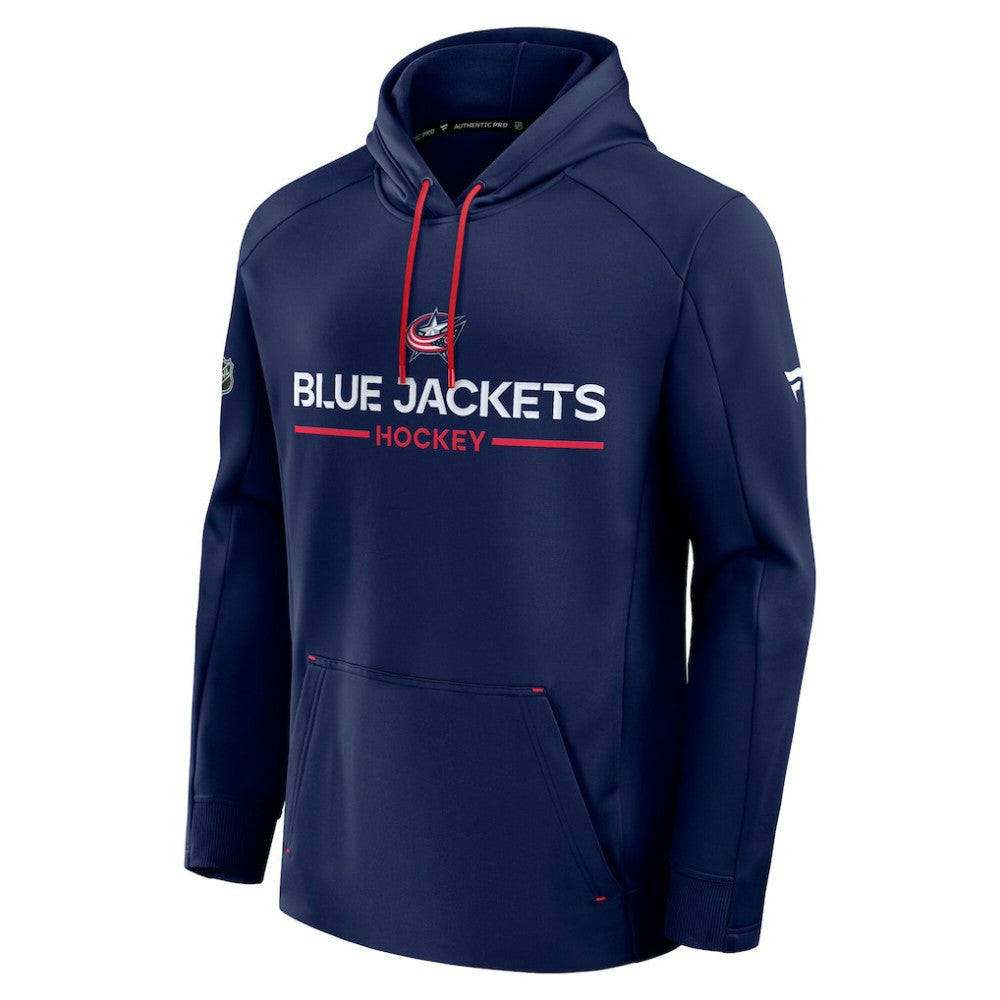 Columbus Blue Jackets - Fanatics Authentic Pro Rink Hoodie Navy