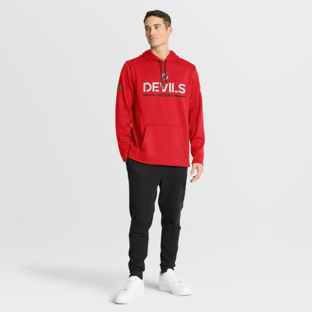 New Jersey Devils - Fanatics Authentic Pro Rink Hoodie Red