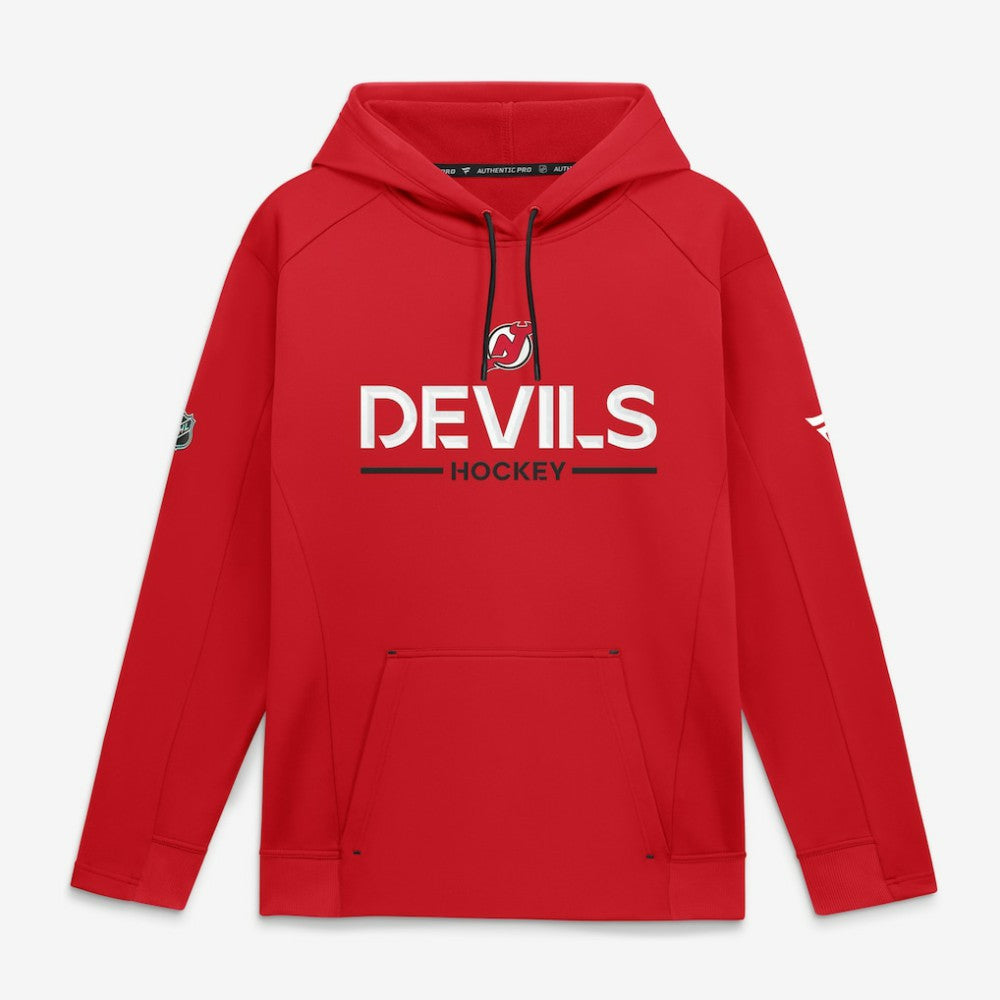 New Jersey Devils - Fanatics Authentic Pro Rink Hoodie Red