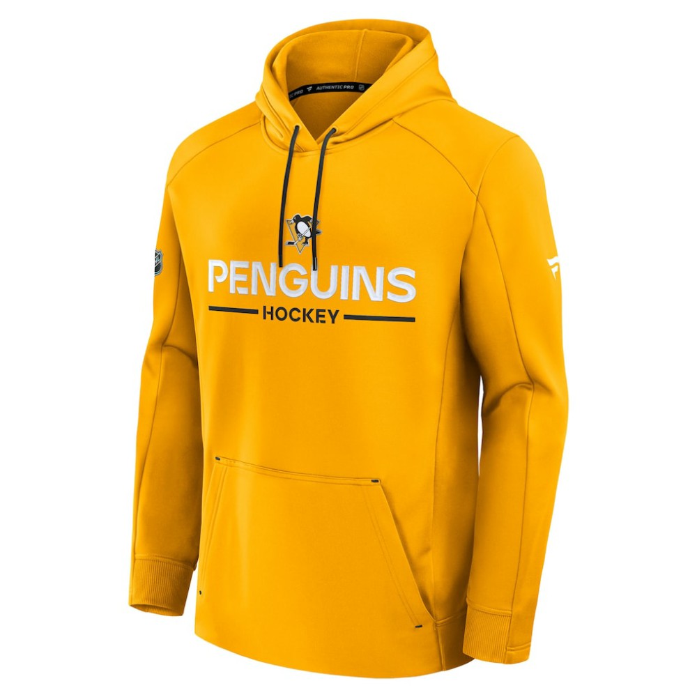 Pittsburgh Penguins Fanatics Authentic Pro Rink Hoodie Gold
