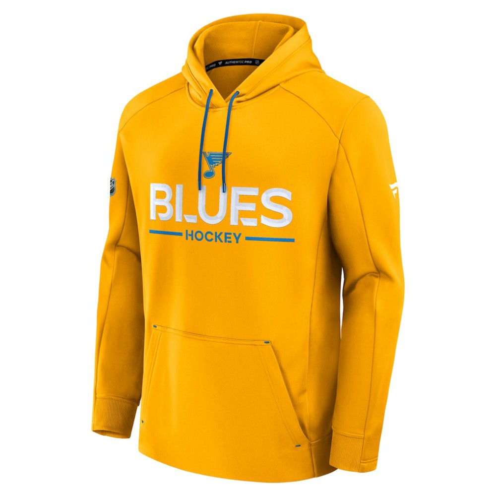 St. Louis Blues - Fanatics Authentic Pro Rink Hoodie Gold