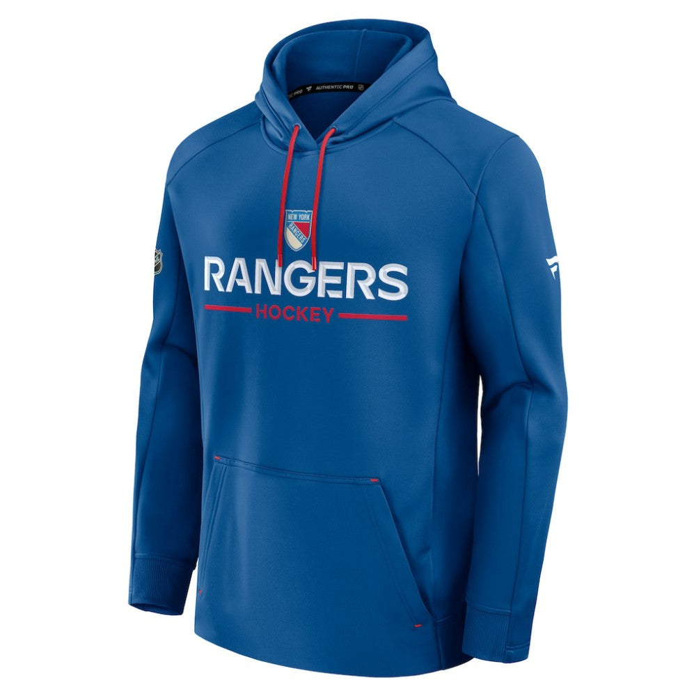 New York Rangers Fanatics Authentic Pro Rink Centennial Hoodie - Blue