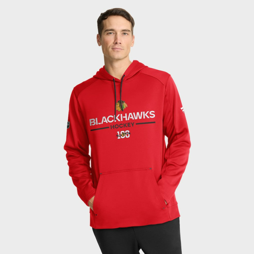 Chicago Blackhawks Fanatics Authentic Pro Centennial Rink Hoodie - Red