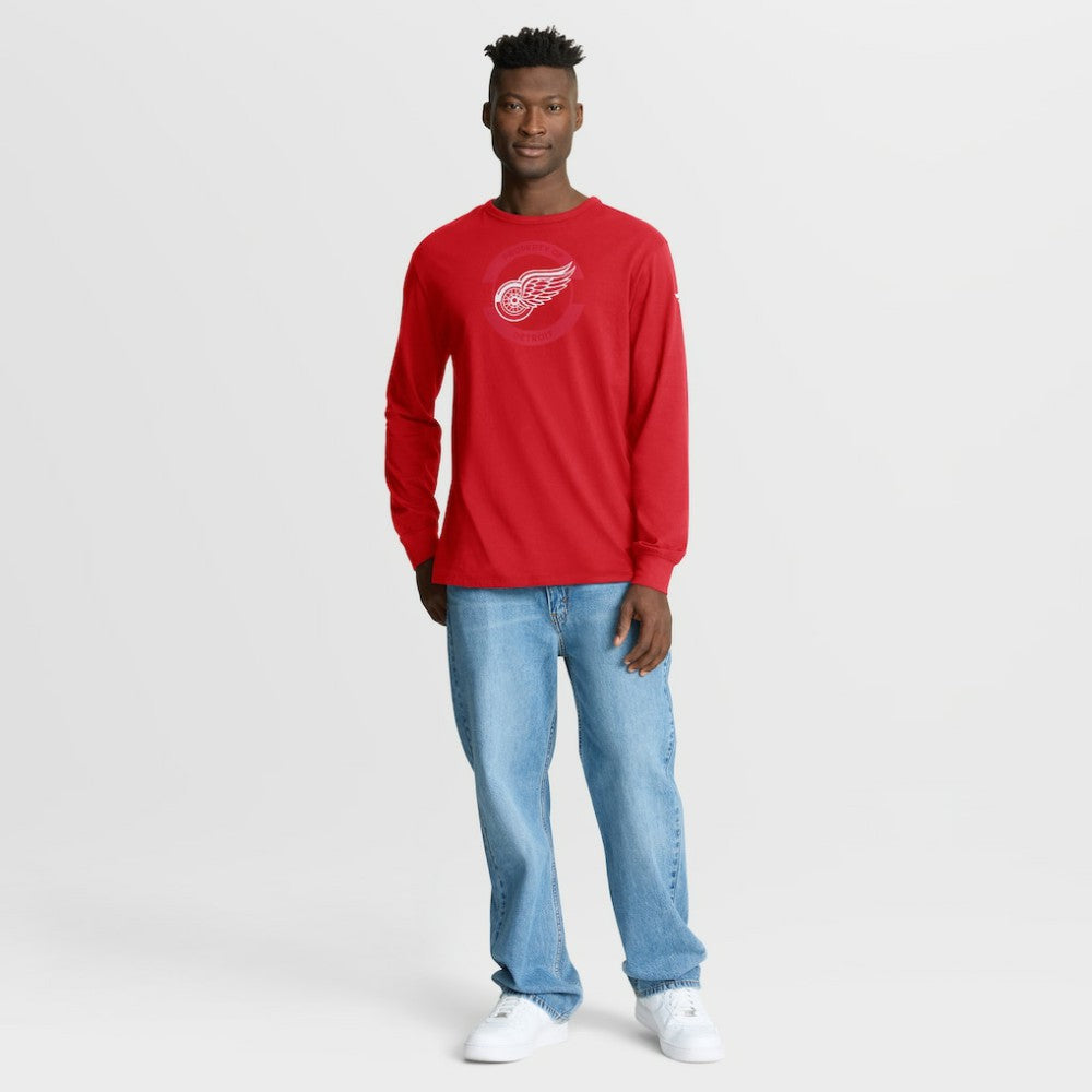 Detroit Red Wings - Fanatics Authentic Pro Property Of Practice Long Sleeve T-Shirt Red