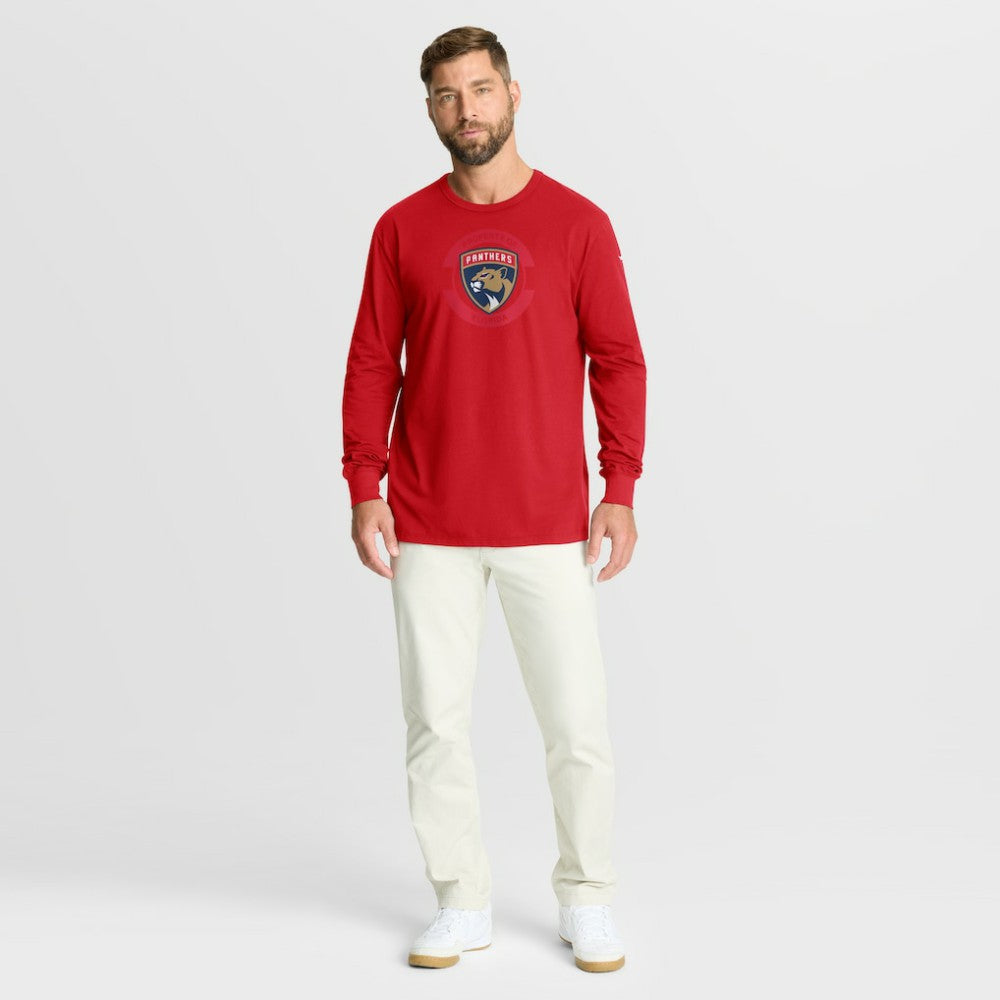 Florida Panthers - Fanatics Authentic Pro Property Of Practice Long Sleeve T-Shirt Red