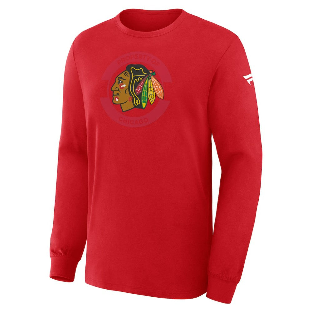 Chicago Blackhawks Fanatics Authentic Pro Property Of Practice Long Sleeve T-Shirt Red