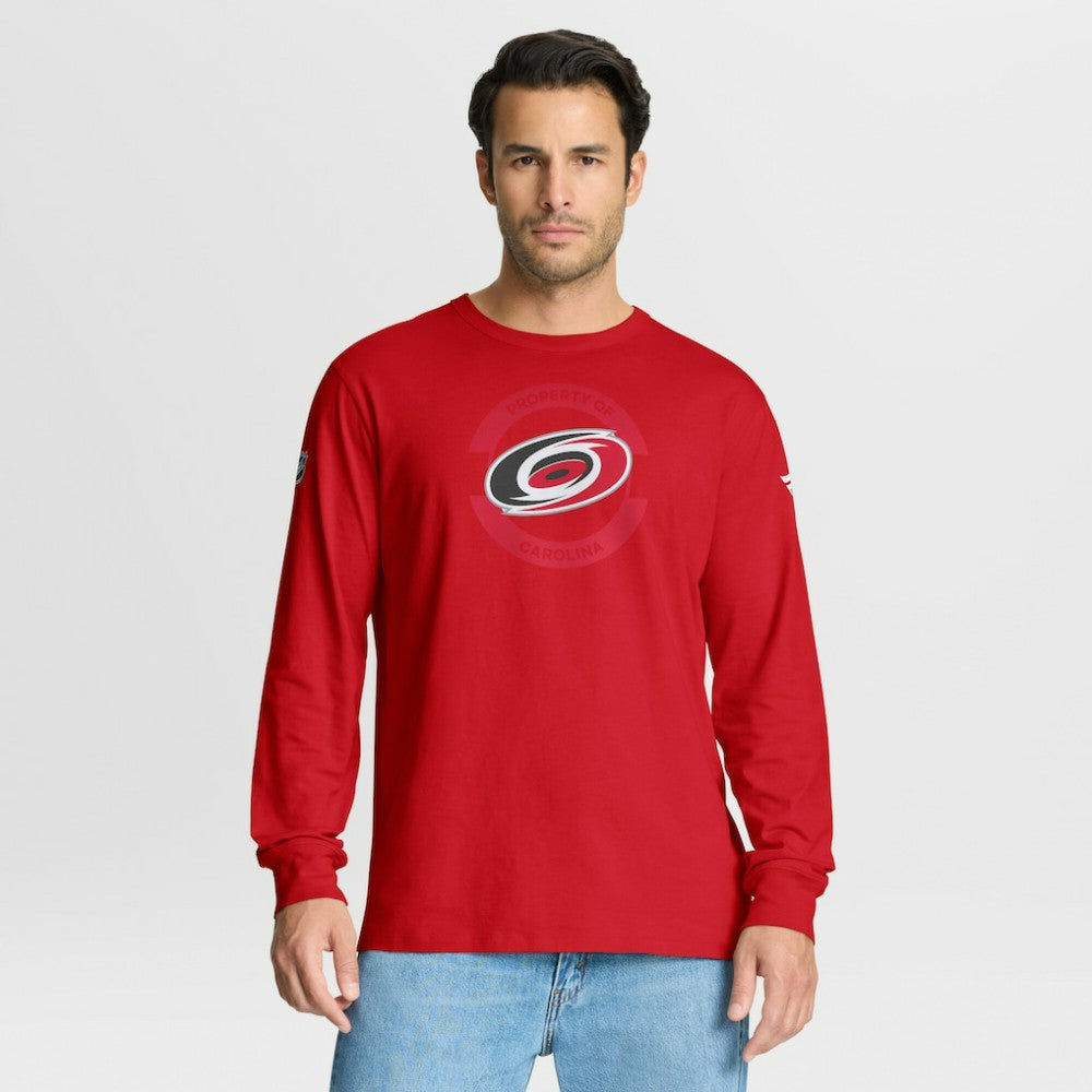 Carolina Hurricanes - Fanatics Authentic Pro Property Of Practice Long Sleeve T-Shirt Red