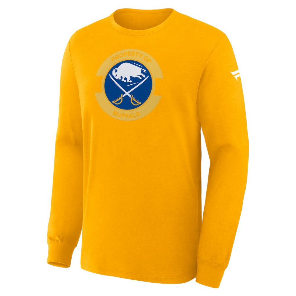 Buffalo Sabres - Fanatics Authentic Pro Property Of Practice Long Sleeve T-Shirt Gold