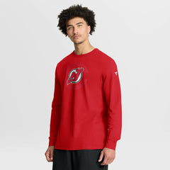 New Jersey Devils - Fanatics Authentic Pro Property Of Practice Long Sleeve T-Shirt Red