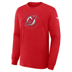 New Jersey Devils - Fanatics Authentic Pro Property Of Practice Long Sleeve T-Shirt Red