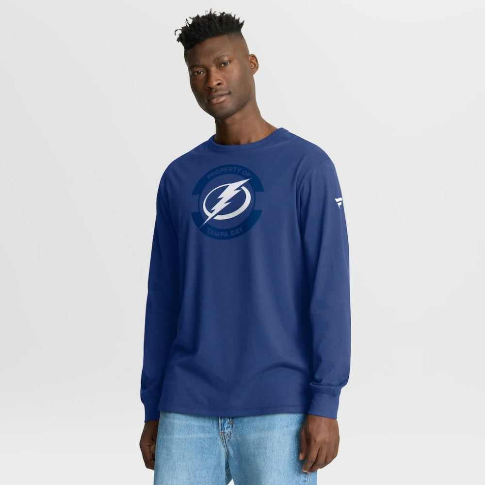 Tampa Bay Lightning - Fanatics Authentic Pro Property Of Practice Long Sleeve T-Shirt Blue