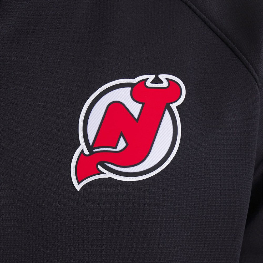 New Jersey Devils - Fanatics Authentic Pro Rink Raglan Quarter-Zip Pullover Black