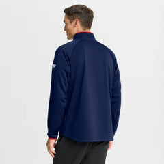 New York Rangers Fanatics Authentic Pro Rink Raglan Quarter-Zip Pullover Navy