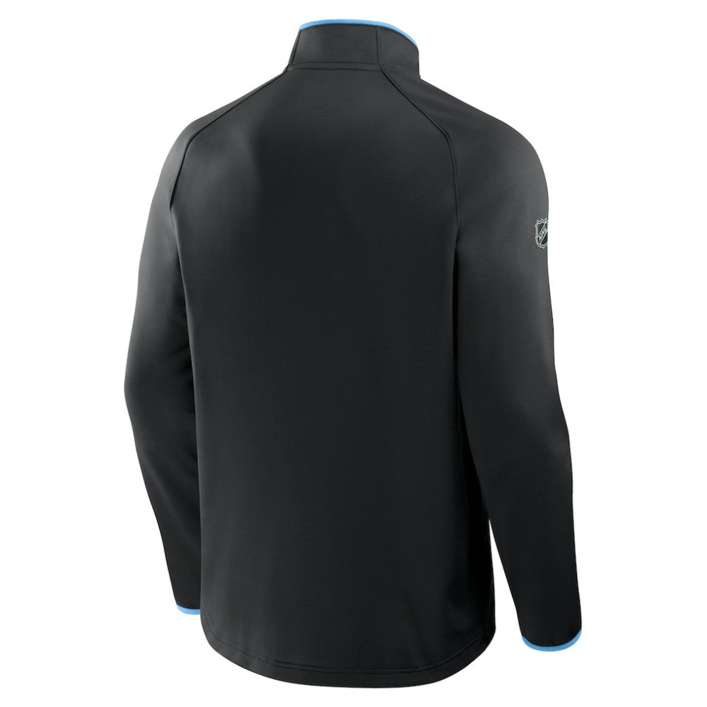 Utah Mammoth - Fanatics Authentic Pro Rink Raglan Quarter-Zip Pullover Black