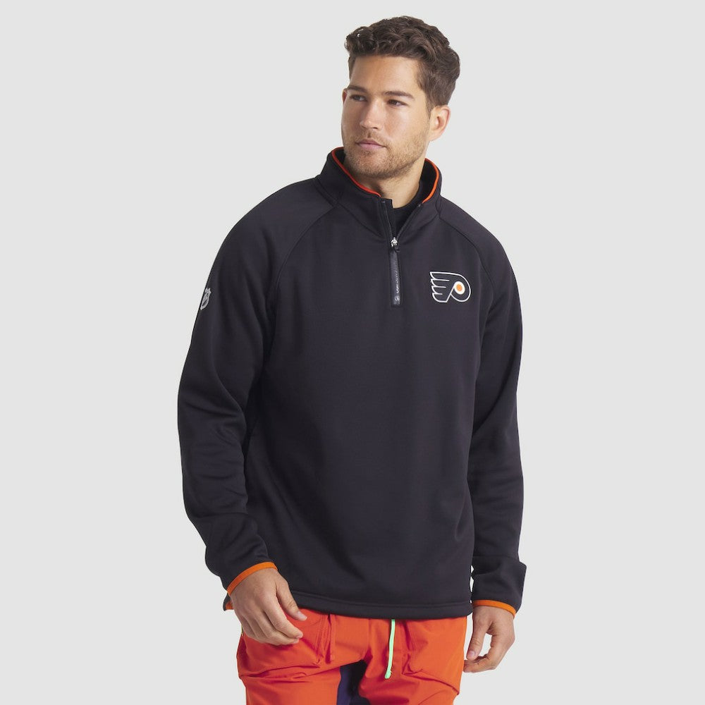 Philadelphia Flyers - Fanatics Authentic Pro Rink Raglan Quarter-Zip Pullover Black