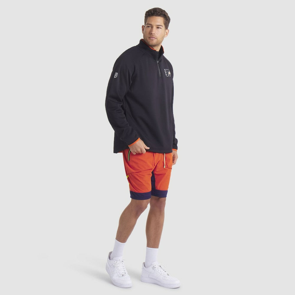 Philadelphia Flyers - Fanatics Authentic Pro Rink Raglan Quarter-Zip Pullover Black