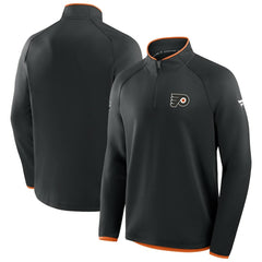 Philadelphia Flyers - Fanatics Authentic Pro Rink Raglan Quarter-Zip Pullover Black