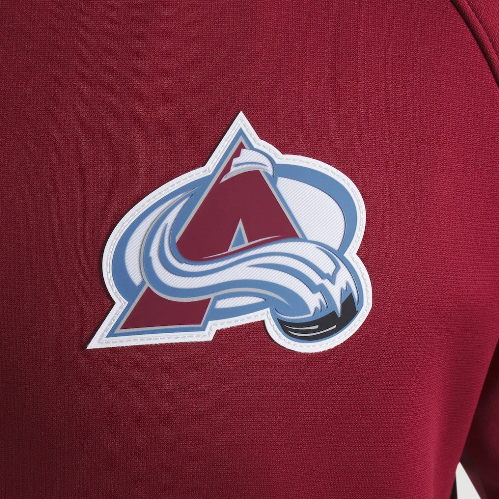 Colorado Avalanche - Fanatics Authentic Pro Rink Raglan Quarter-Zip Pullover Burgundy
