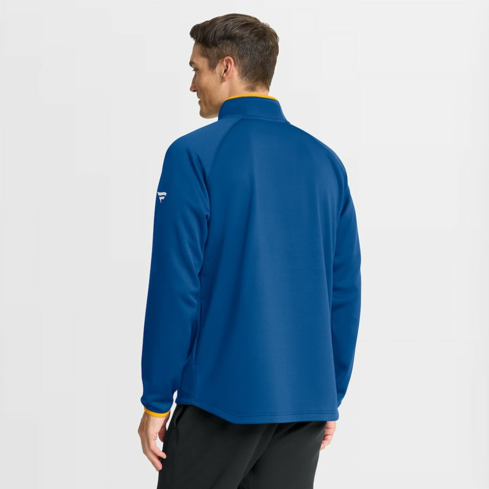 St. Louis Blues - Fanatics Authentic Pro Rink Raglan Quarter-Zip Pullover Blue