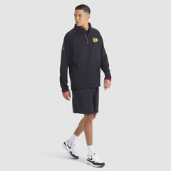 Chicago Blackhawks Fanatics Authentic Pro Rink Raglan Quarter-Zip Pullover Black