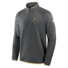 Vegas Golden Knights Fanatics Authentic Pro Rink Raglan Quarter-Zip Pullover Black