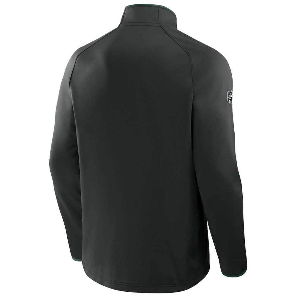 Minnesota Wild - Fanatics Authentic Pro Rink Raglan Quarter-Zip Pullover Black