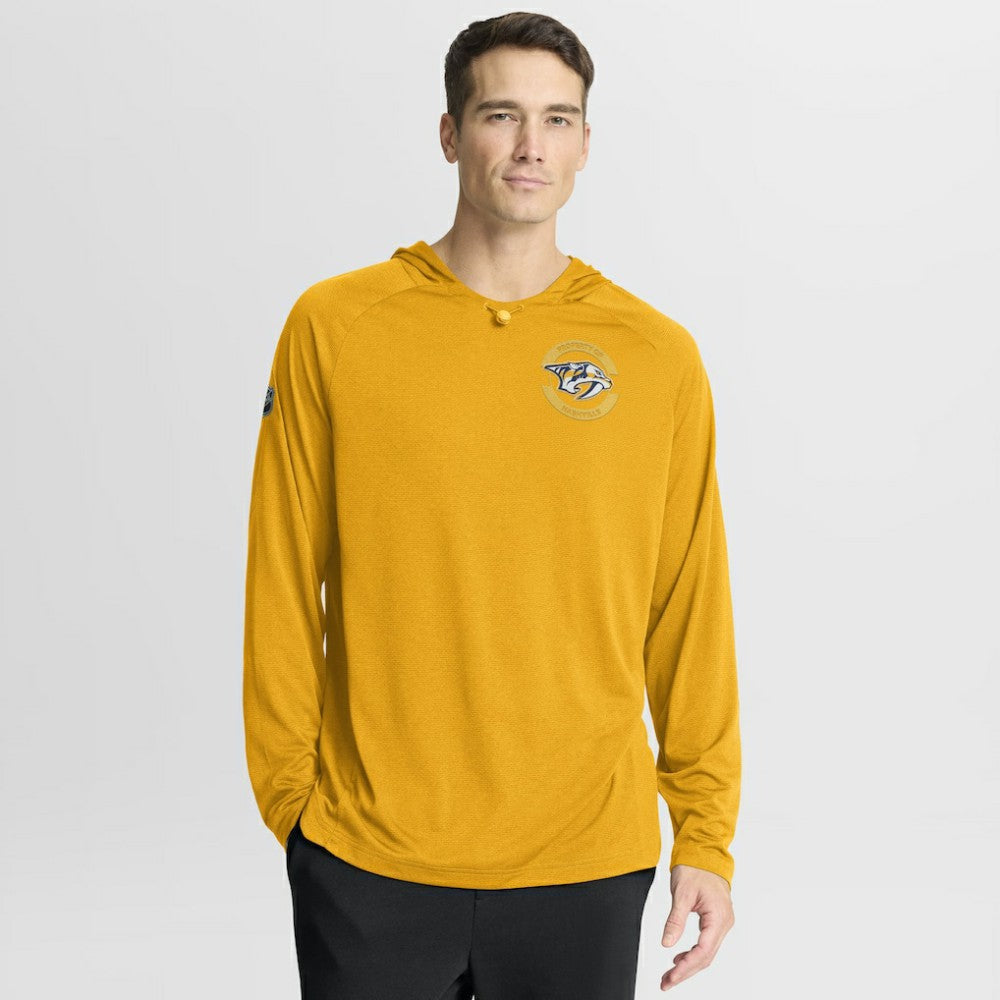 Nashville Predators - Fanatics Authentic Pro Rink Hoodie Gold