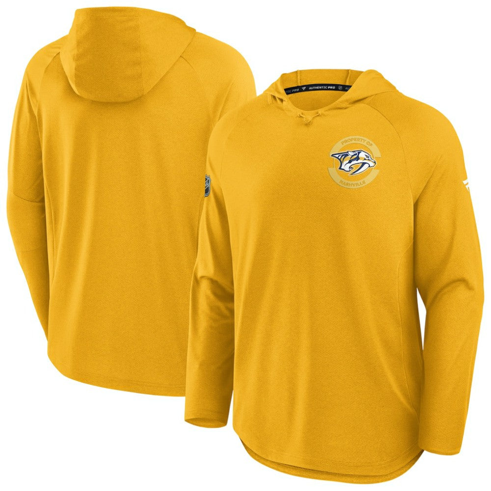 Nashville Predators - Fanatics Authentic Pro Rink Hoodie Gold