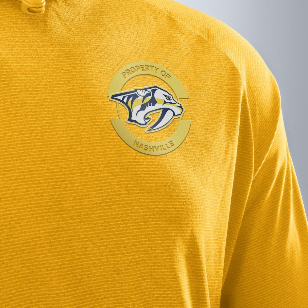 Nashville Predators - Fanatics Authentic Pro Rink Hoodie Gold