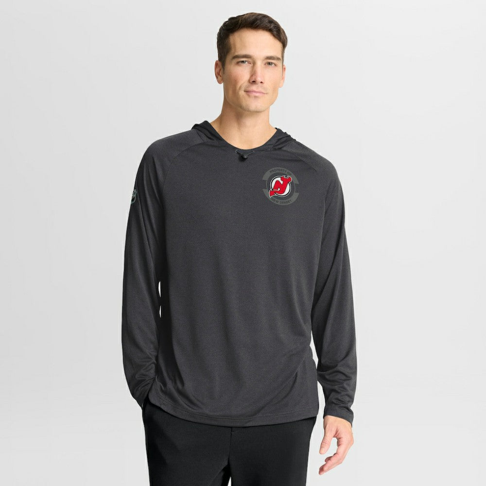 New Jersey Devils - Fanatics Authentic Pro Rink Hoodie Charcoal