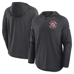 New Jersey Devils - Fanatics Authentic Pro Rink Hoodie Charcoal