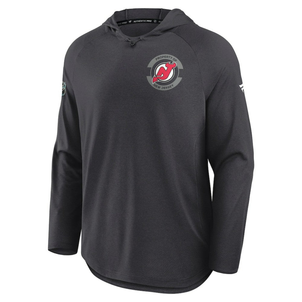 New Jersey Devils - Fanatics Authentic Pro Rink Hoodie Charcoal