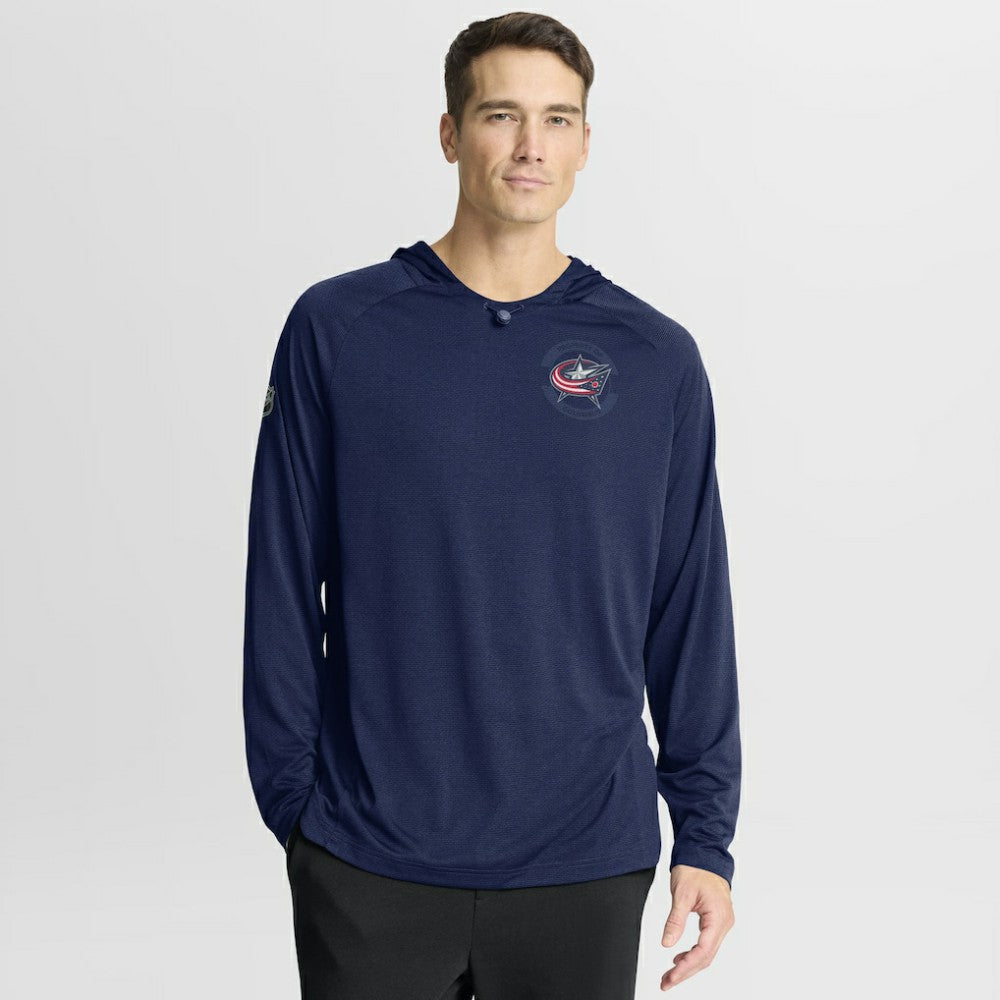 Columbus Blue Jackets - Fanatics Authentic Pro Rink Hoodie Navy