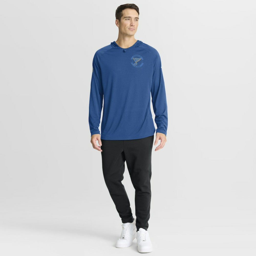 St. Louis Blues - Fanatics Authentic Pro Rink Hoodie Heather Blue