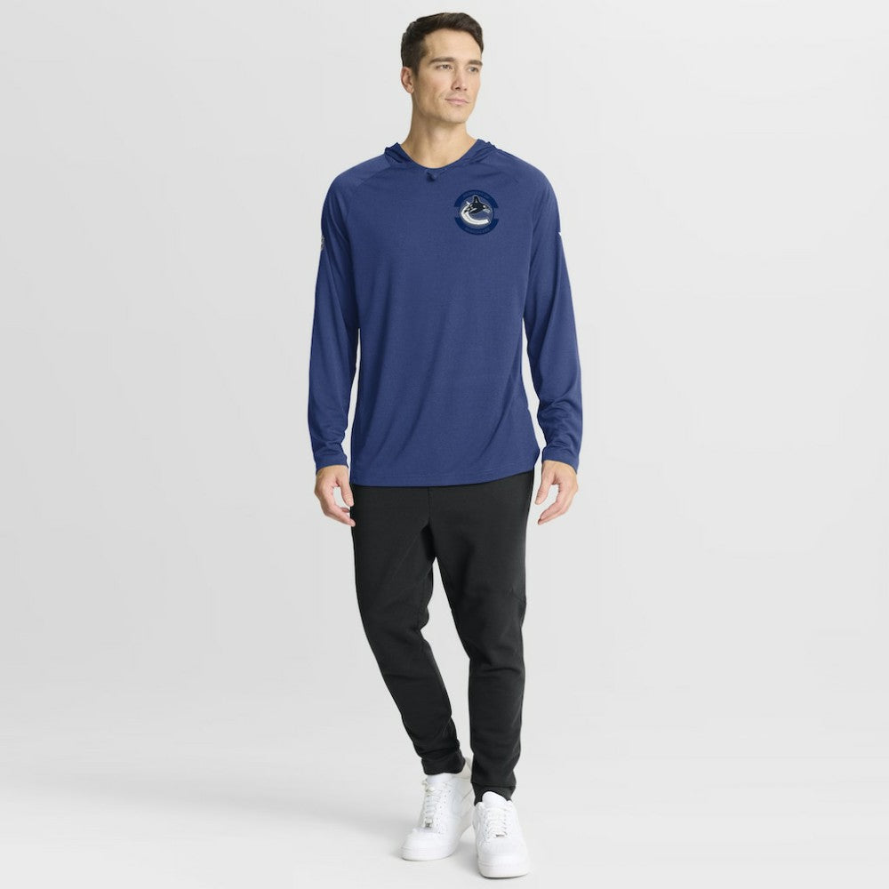 Vancouver Canucks - Fanatics Authentic Pro Rink Hoodie Blue