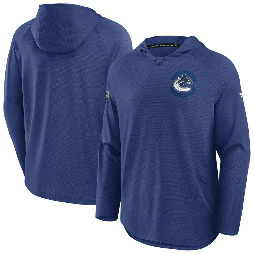 Vancouver Canucks - Fanatics Authentic Pro Rink Hoodie Blue