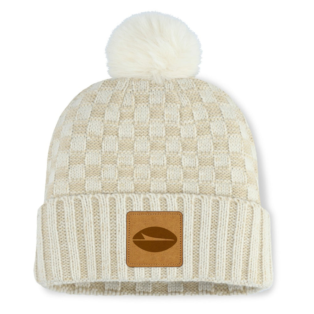 New York Jets Women's Nickel Cuffed Knit Hat with Pom Natural - Fanatics