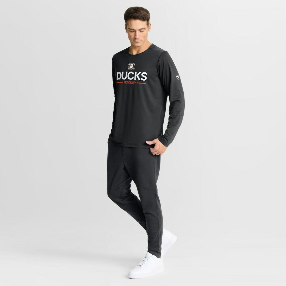 Anaheim Ducks - Fanatics Authentic Pro Rink Tech Long Sleeve T-Shirt Black