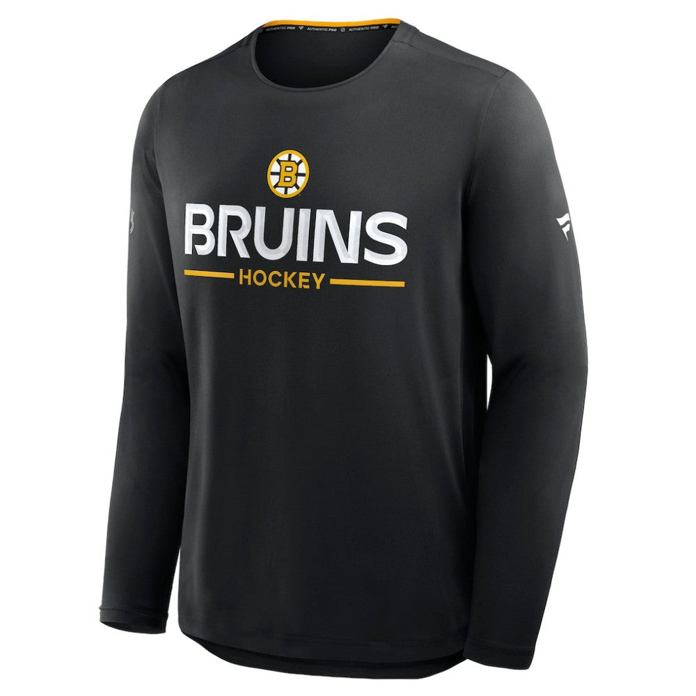 Boston Bruins Fanatics Authentic Pro Rink Tech Long Sleeve T-Shirt Black