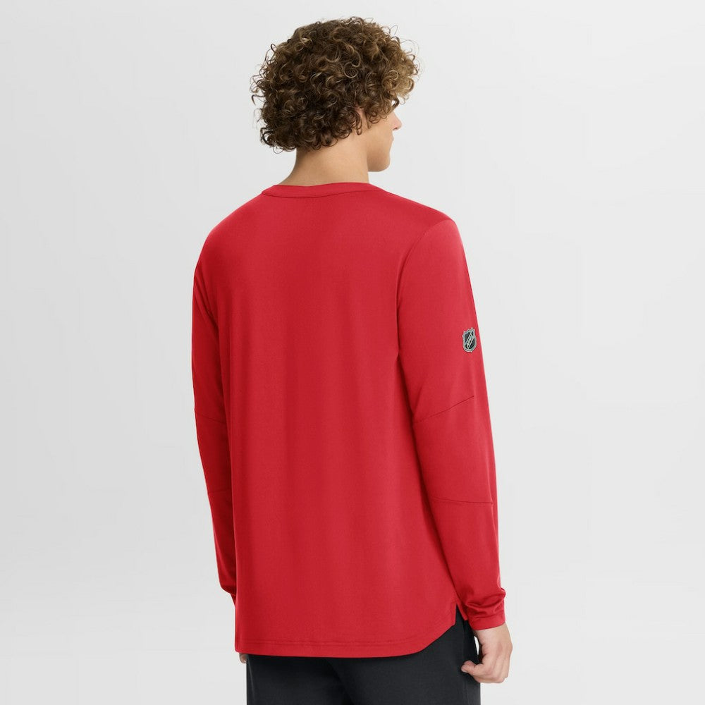 Calgary Flames - Fanatics Authentic Pro Rink Tech Long Sleeve T-Shirt Red