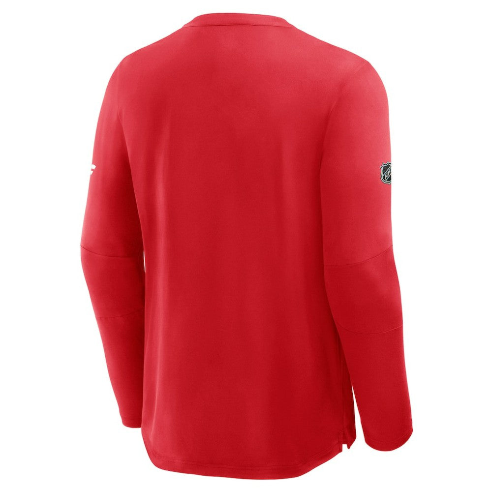 Calgary Flames - Fanatics Authentic Pro Rink Tech Long Sleeve T-Shirt Red