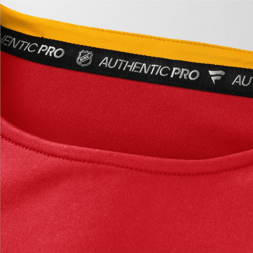 Calgary Flames - Fanatics Authentic Pro Rink Tech Long Sleeve T-Shirt Red