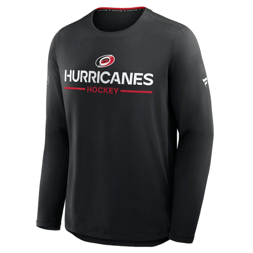 Carolina Hurricanes - Fanatics Authentic Pro Rink Tech Long Sleeve T-Shirt Black