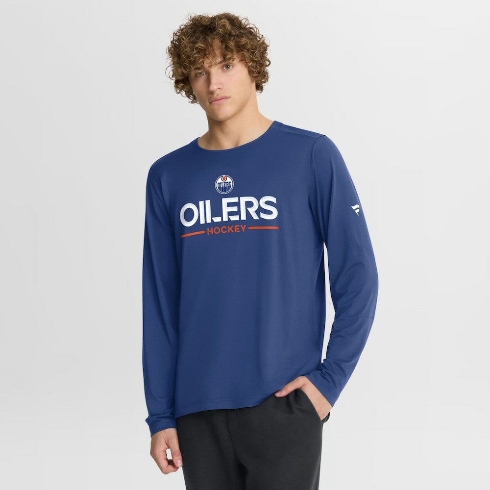 Edmonton Oilers - Fanatics Authentic Pro Rink Tech Long Sleeve T-Shirt Royal